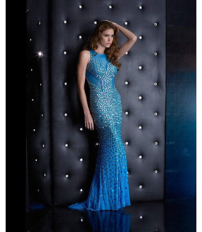 Jasz Couture - 5058 Dress in Turquoise Special Occasion Dress 0 / Turq.