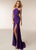 Jasz Couture - 6210 Crisscross Strapped Backless Jersey Gown Special Occasion Dress 000 / Purple