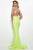 Jasz Couture - 7032 Embellished Deep V-neck Trumpet Dress Prom Dresses