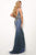 Jasz Couture - 7041 Beaded Fringe Dress with Slit Evening Dresses