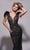 Jasz Couture - 7226 Feather Shoulder Beaded and Sequin Illusion Gown Evening Dresses