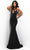 Jasz Couture - 7307 Sleeveless Halter Cut-Out Trump Dress Special Occasion Dress 000 / Black