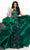 Jasz Couture - 7316 Embellished Halter Neckline With Waist Cape Gown Special Occasion Dress 000 / Emerald