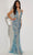 Jasz Couture 7348 - Halter Deep V-Neck Evening Dress Special Occasion Dress 000 / Sky Blue