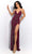 Jasz Couture - 7368 Emboridered V-Neck With High Slit Dress Special Occasion Dress