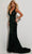 Jasz Couture 7404 - Sequin Plunging V-Neck Evening Dress Special Occasion Dress 000 / Green