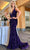 Jasz Couture 7404 - Sequin Plunging V-Neck Evening Dress Special Occasion Dress 000 / Purple