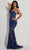 Jasz Couture 7408 - Sequin Embellished Sleeveless Dress Special Occasion Dress 000 / Navy