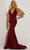 Jasz Couture 7417 - Sequin V-Neck Evening Dress Special Occasion Dress 000 / Black/Red