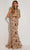 Jasz Couture 7425 - Halter Sequined Evening Gown Special Occasion Dress 000 / Nude