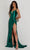 Jasz Couture 7445 - Empire Waist Evening Gown Special Occasion Dress 000 / Emerald