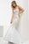 Jasz Couture - Floral Embellished Mermaid Evening Gown 5997 Special Occasion Dress 0 / White Multi