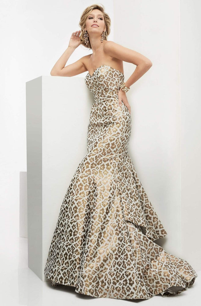 Jasz Couture - Leopard Sweetheart Mermaid Gown 5911 Special Occasion Dress 0 / Leopard