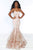 Jasz Couture - Spaghetti Strap Embellished Ruffled Mermaid Gown 6457 - 1 pc Ivory/Gold In Size 10 Available CCSALE 10 / Ivory/Gold