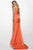 Jasz Couture - Strapless High Slit Satin Mermaid Dress 7035 - 1 pc Orange In Size 00 Available CCSALE 00 / Orange