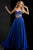 Jasz Couture - Strapless Lace Applique Gown 5813 Special Occasion Dress 0 / Royal