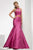 Jasz Couture - Two Piece Halter Mermaid Gown 5907 Special Occasion Dress 0 / Fuchsia