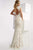 Jasz Couture - V-Neck Floral Lace Evening Gown 6025 Special Occasion Dress