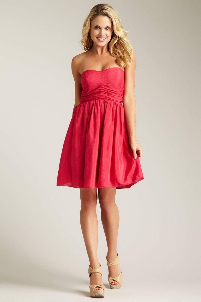 Jessica Simpson - JS2X3879 Short Stitched Sweetheart A-Line Dress Party Dresses 0 / Bright Rose
