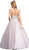 Jeweled Lace Halter Prom Ballgown Dress