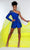 Johnathan Kayne - 2435 One sleeve Sequined Romper Homecoming Dresses 00 / Royal-Yellow