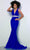 Johnathan Kayne 2444 - V-Neck Sleeveless Mermaid Long Dress Evening Dresses 00 / Royal