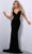 Johnathan Kayne 2445V - Embellished Sleeveless Evening Dress Evening Dress 00 / Black