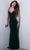 Johnathan Kayne 2445V - Embellished Sleeveless Evening Dress Evening Dress 00 / Emerald