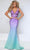 Johnathan Kayne 2501 - Embellished Sleeveless V-neck Long Dress Evening Dress 00 / Moonlight