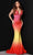 Johnathan Kayne 2501 - Embellished Sleeveless V-neck Long Dress Evening Dress 00 / Sunset