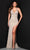 Johnathan Kayne 2523 - Sleeveless Crisscross Back Sheath Long Dress Special Occasion Dress 00 / Latte