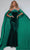 Johnathan Kayne 2535 - Long Cape Jewel Neck Evening Gown Evening Dresses 00 / Emerald