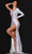 Johnathan Kayne 2546 - Sequined Asymmetrical Long Dress Evening Dress 00 / White-Multi