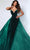 Johnathan Kayne 2555 - Strapless V-Neck Long Gown In Green