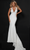 Johnathan Kayne 2633 - Plunging V-Neck Backless Evening Gown Evening Dresses 00 / Soft White