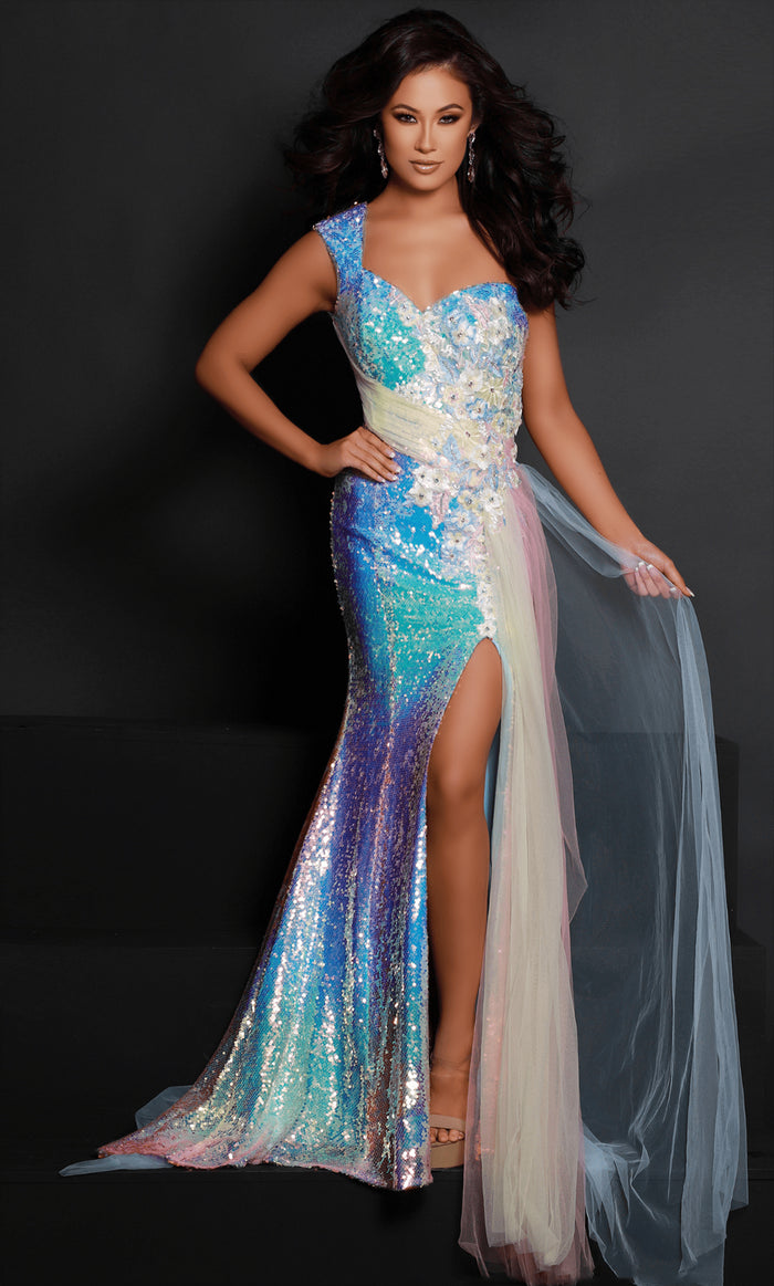 Johnathan Kayne 2650 - Sweetheart Sequin Evening Gown Prom Dresses 00 / Pastel Ombre