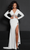 Johnathan Kayne 2685 - Deep V-Neck Jersey Evening Gown Prom Dresses 00 / Soft White