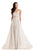 Johnathan Kayne - 7242 Embellished V-neck Sheath Dress Special Occasion Dress 0 / White