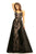 Johnathan Kayne - 7242 Embellished V-neck Sheath Dress Special Occasion Dress 00 / Black/Nude