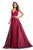 Johnathan Kayne - 7242 Embellished V-neck Sheath Dress Special Occasion Dress 00 / Raspberry
