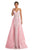 Johnathan Kayne - 7242 Embellished V-neck Sheath Dress Special Occasion Dress 2 / Petal Pink