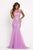 Johnathan Kayne - 9039 Jeweled Cap Sleeve Illusion Gown Special Occasion Dress 00 / Lavender