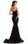 Johnathan Kayne - Art Deco Sweetheart Trumpet Gown 7226 CCSALE 10 / Black
