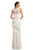 Johnathan Kayne - Chevron Fringe-Detailed Sheath Gown 9020 CCSALE 6 / White