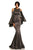Johnathan Kayne Fitted Bell Sleeve Glitter Knit Gown 8111 CCSALE 14 / Black