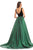 Johnathan Kayne - Plunging Illusion Sweetheart Velvet Gown 9016 - 1 pc Emerald In Size 12 Available CCSALE