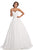 Johnathan Kayne - Plunging Sweetheart Ballgown With Beaded Cape 8200 - 1 pc White In Size 0 Available CCSALE 0 / White