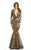 Johnathan Kayne - Sequined Plunging V-neck Mermaid Gown 6113 - 1 pc White/Nude in Size 6 Available CCSALE