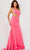 Jovani 000273 - Midriff Cutout Prom Dress Special Occasion Dress 00 / Cerise