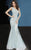 Jovani - 00353 One Shoulder Stretch Metallic Lace Trumpet Dress Pageant Dresses